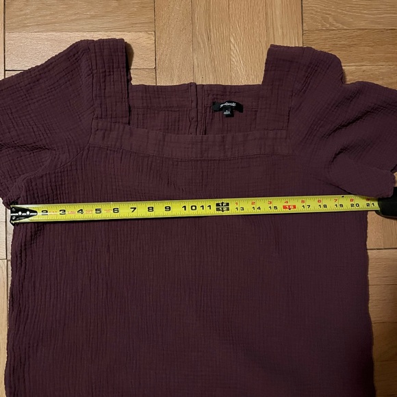 Madewell Lightspun Harlow Square-Neck Top Purple - Picture 3 of 5